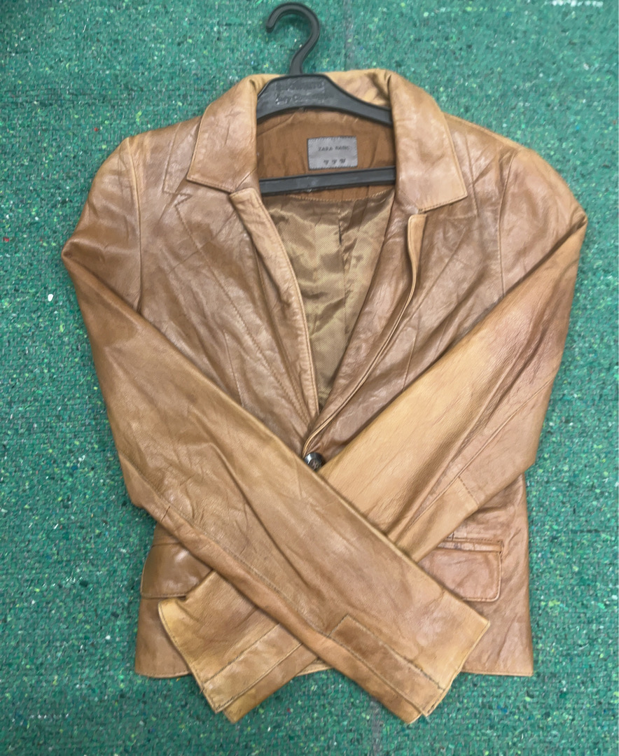 Veste en cuir Zara Basic