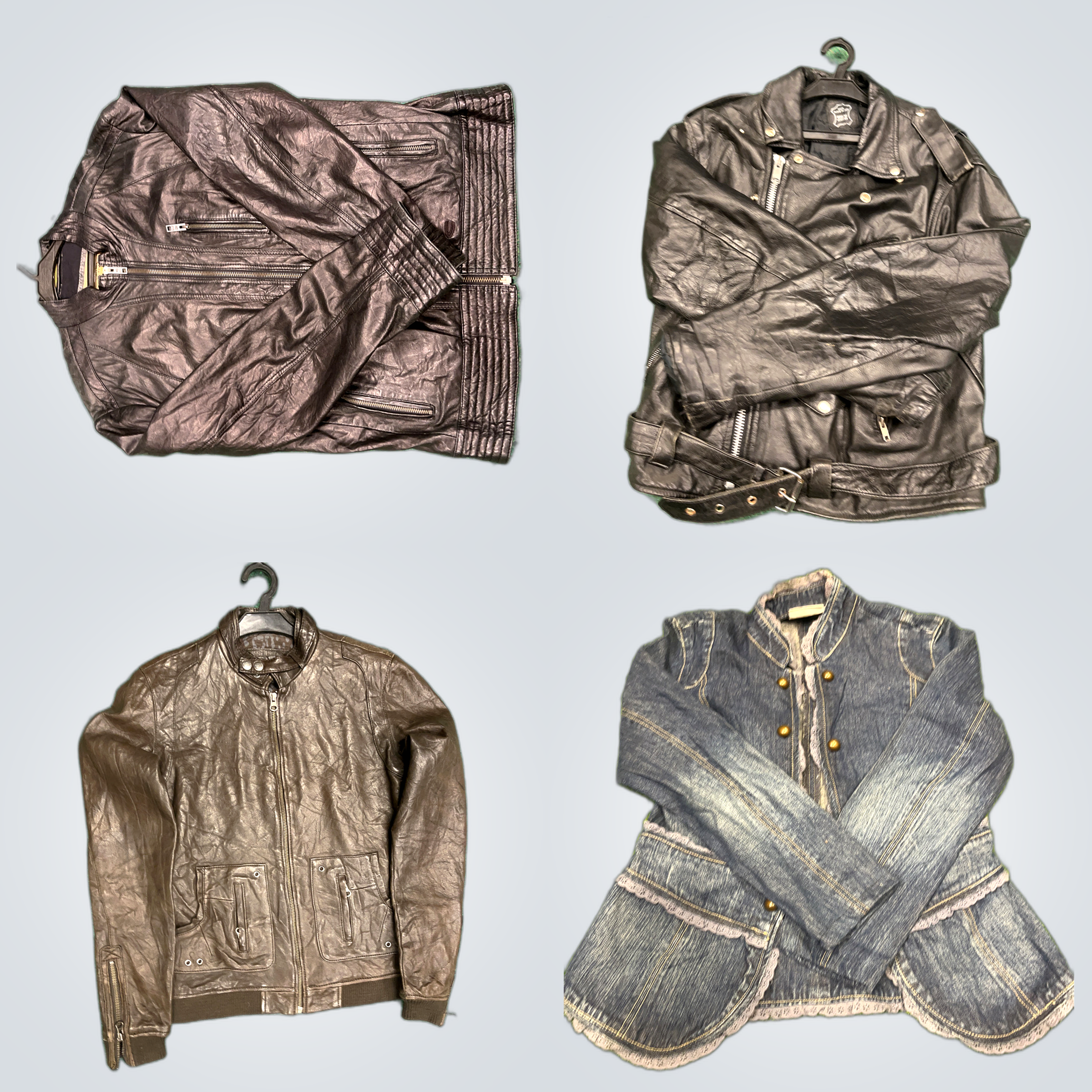 Leather & Knit Jacket Bundle: TOG SHOP, Versace, H..