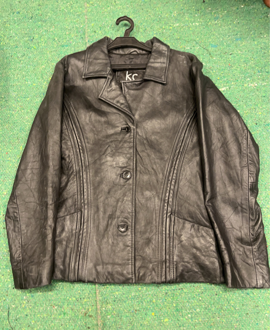 KC Collections Black Leather Jacket