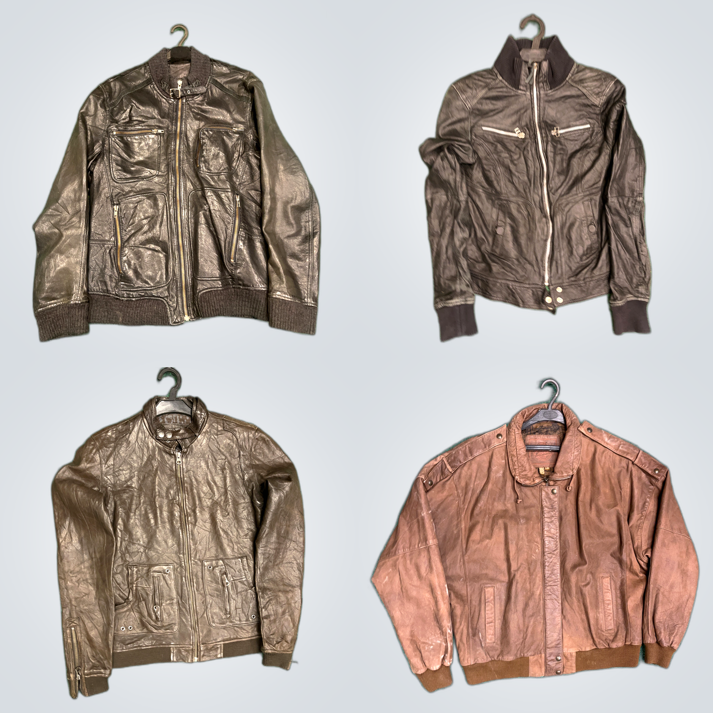 Pacote de Conjunto de Jaquetas de Couro