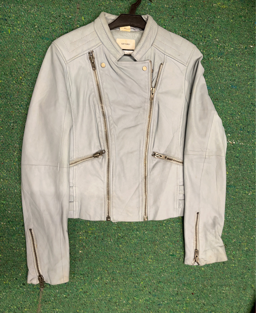 Veste en cuir SOFTGREY