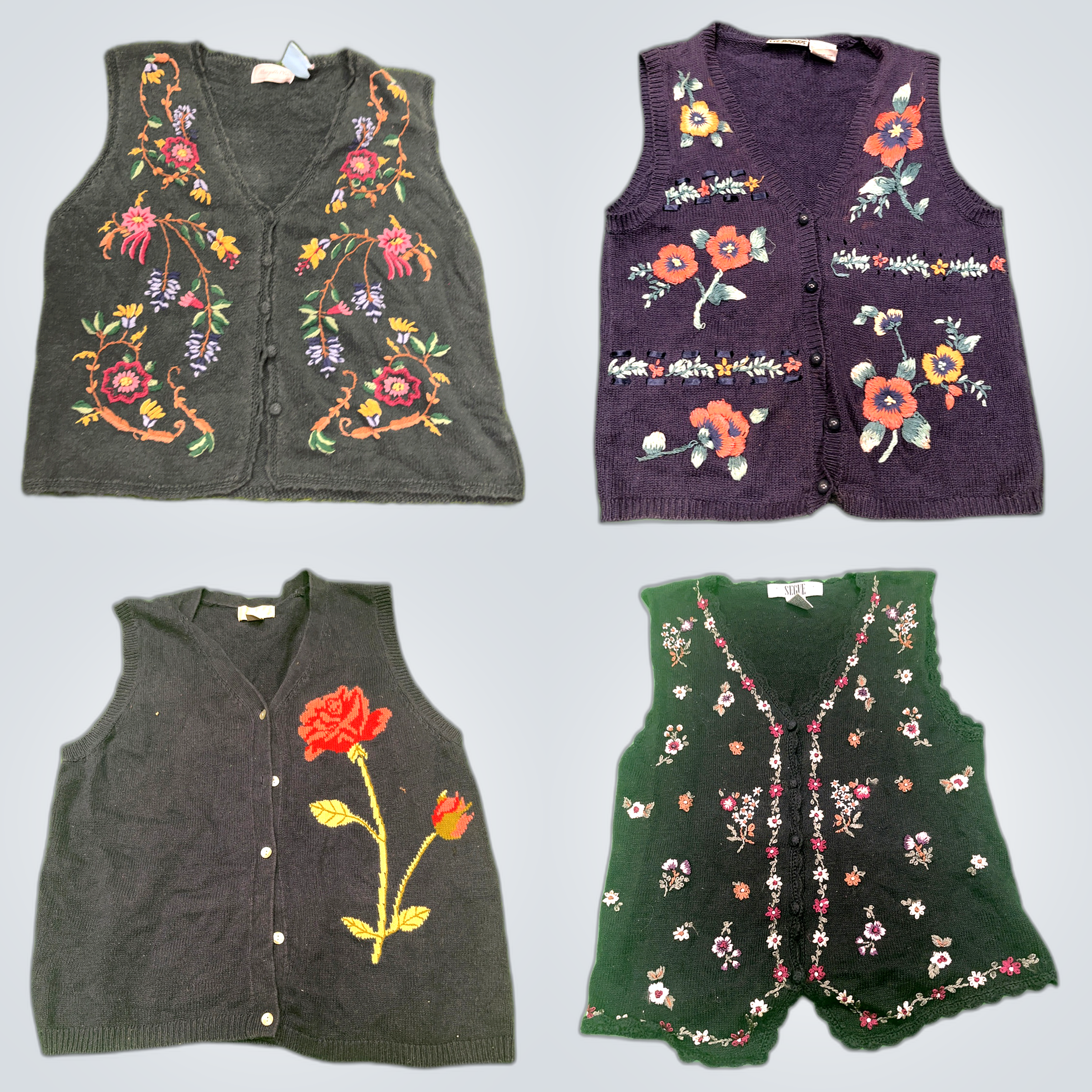 Vintage Floral Crochet Cardigans