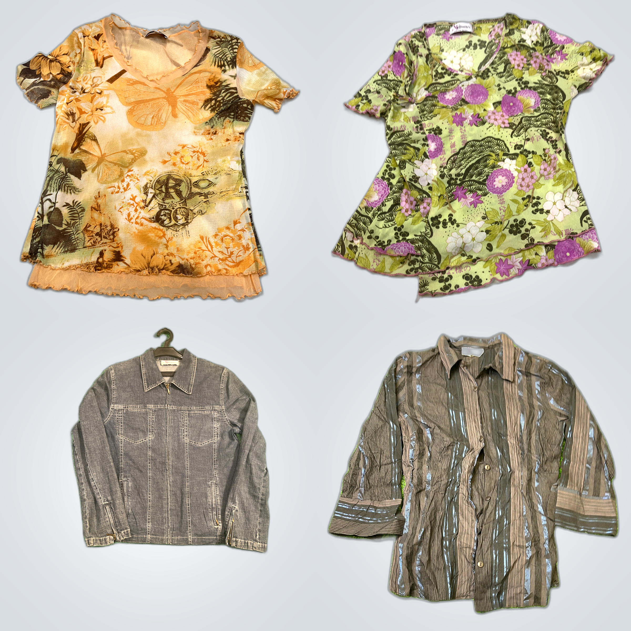 Y2K bedruckte Blusen-Bundle