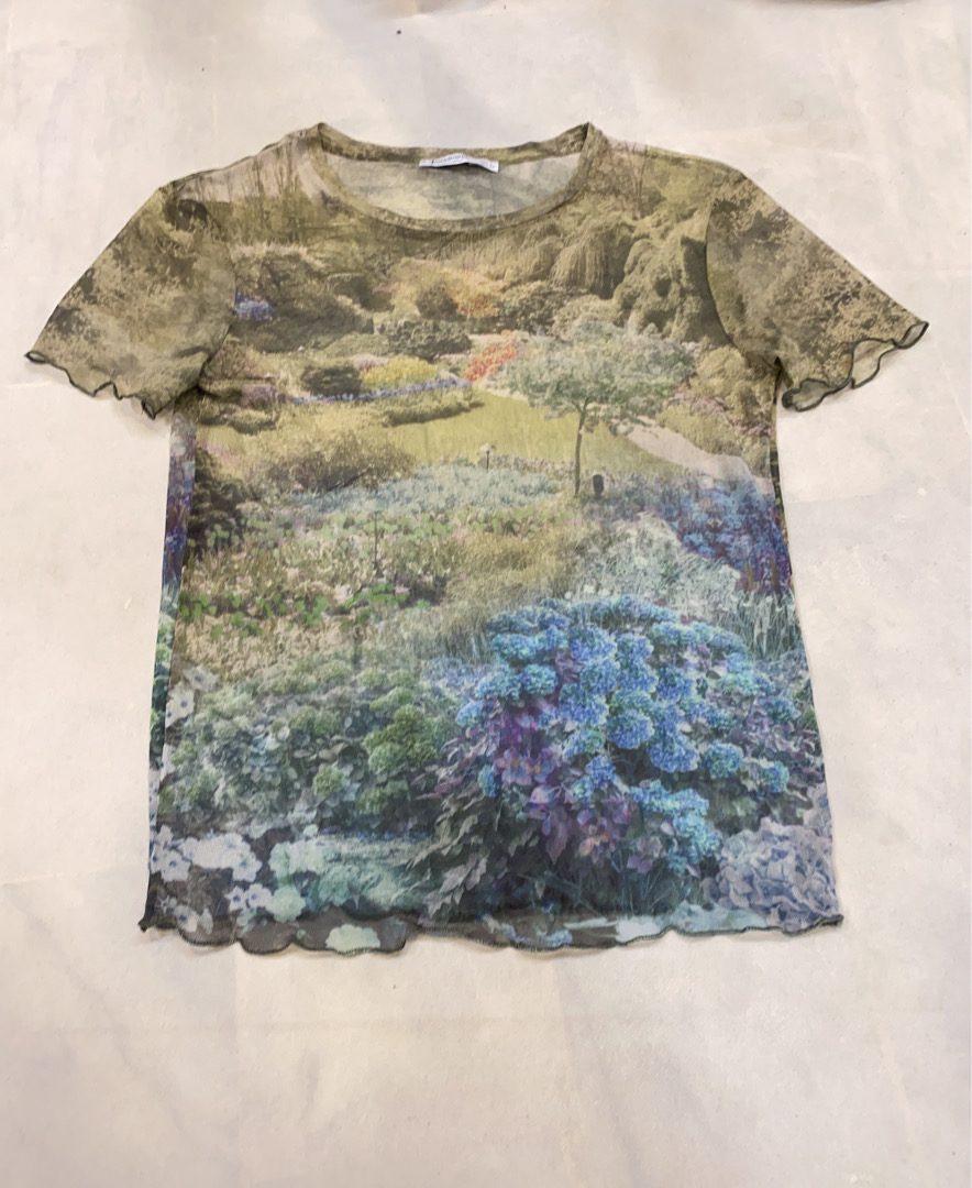Stradivarius Garden Print T-Shirt
