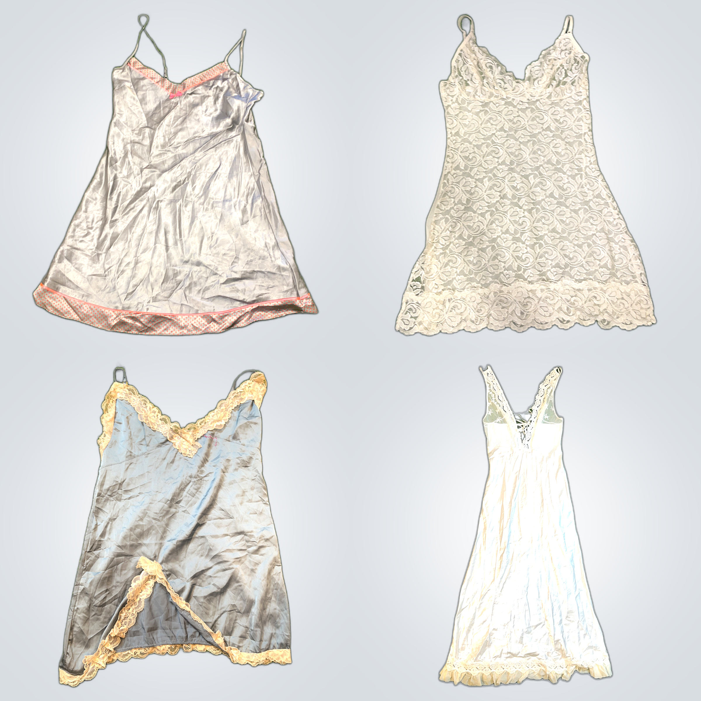 Slip Dresses with Lace Trim