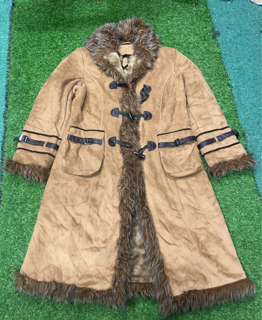 Fur Trimmed Long Coat