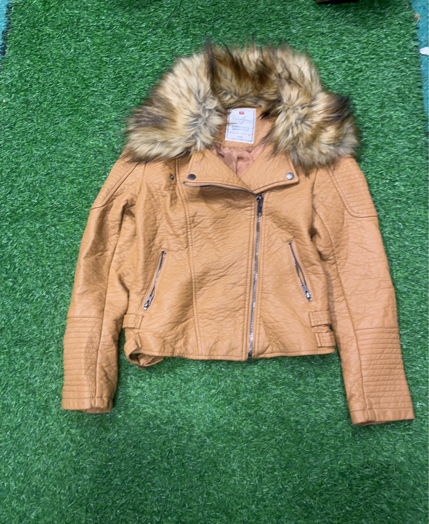 Retro Jeans Faux Fur Leather Jacket