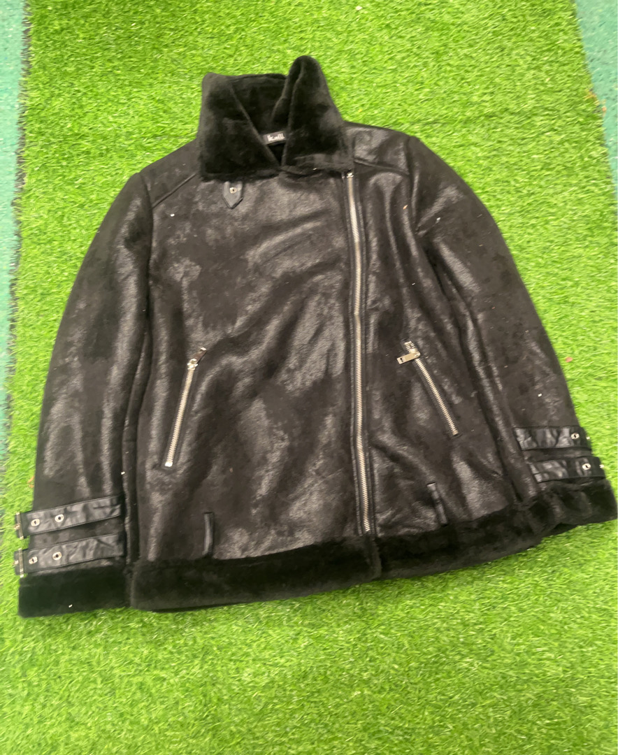 K.ZELL Giacca di Pelle Nera