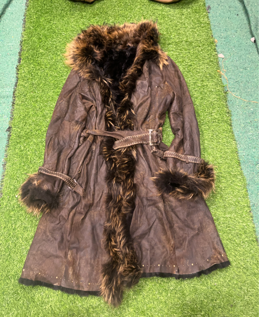 Brown Fur Trimmed Coat