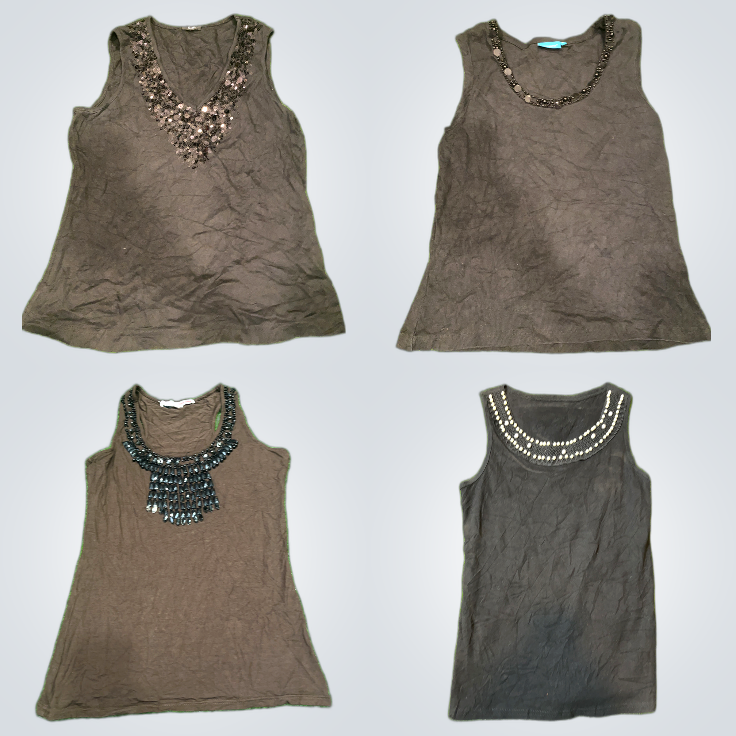 Y2K Beaded Tank tops