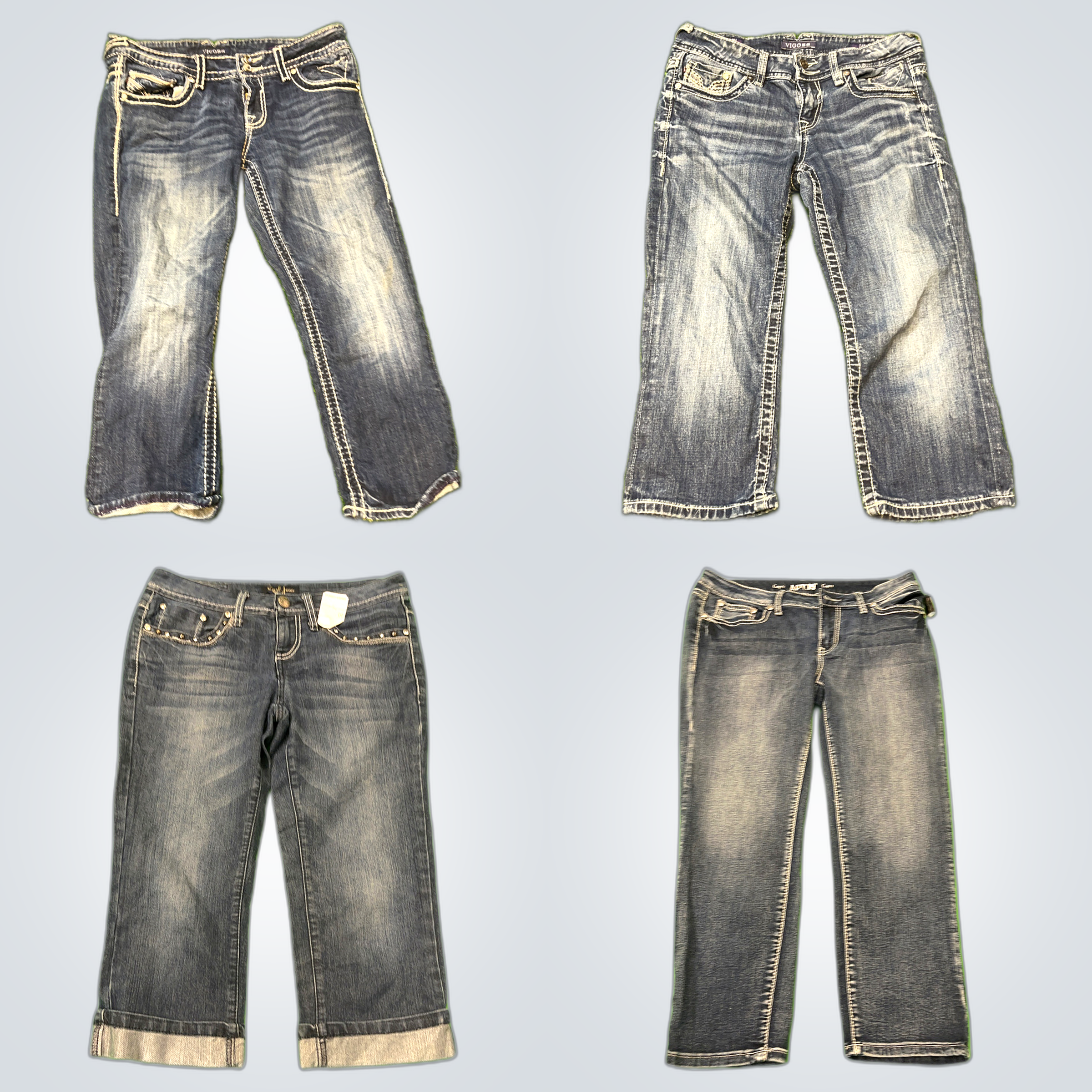 Niedrig sitzende Bootcut-Jeans-Bundle