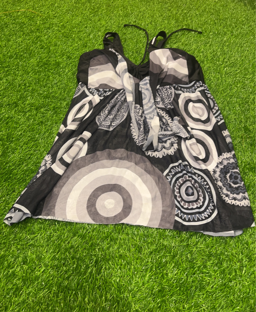 Black and White Printed Dress