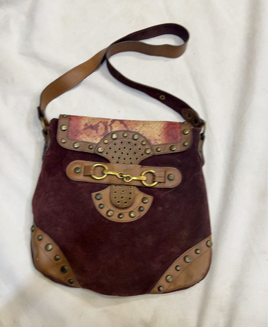 Vintage Suede Shoulder Bag