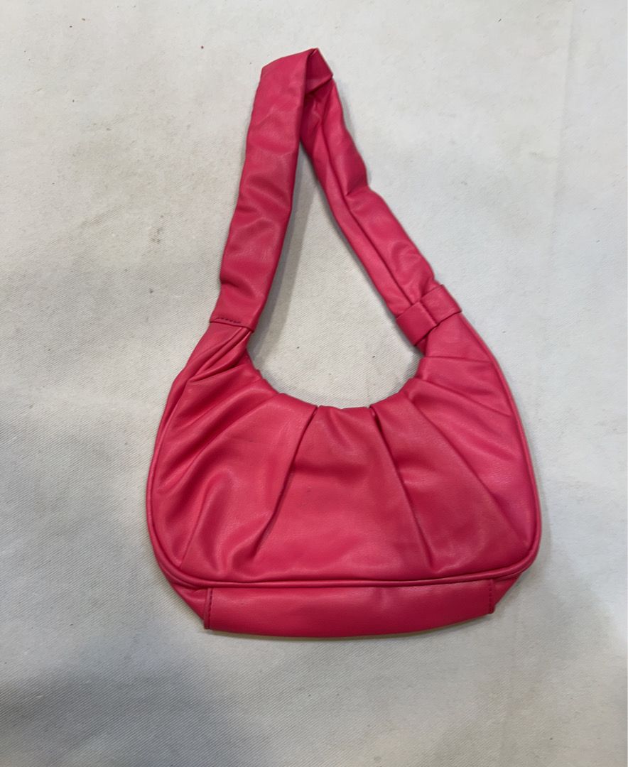 Rosa Leder Schultertasche