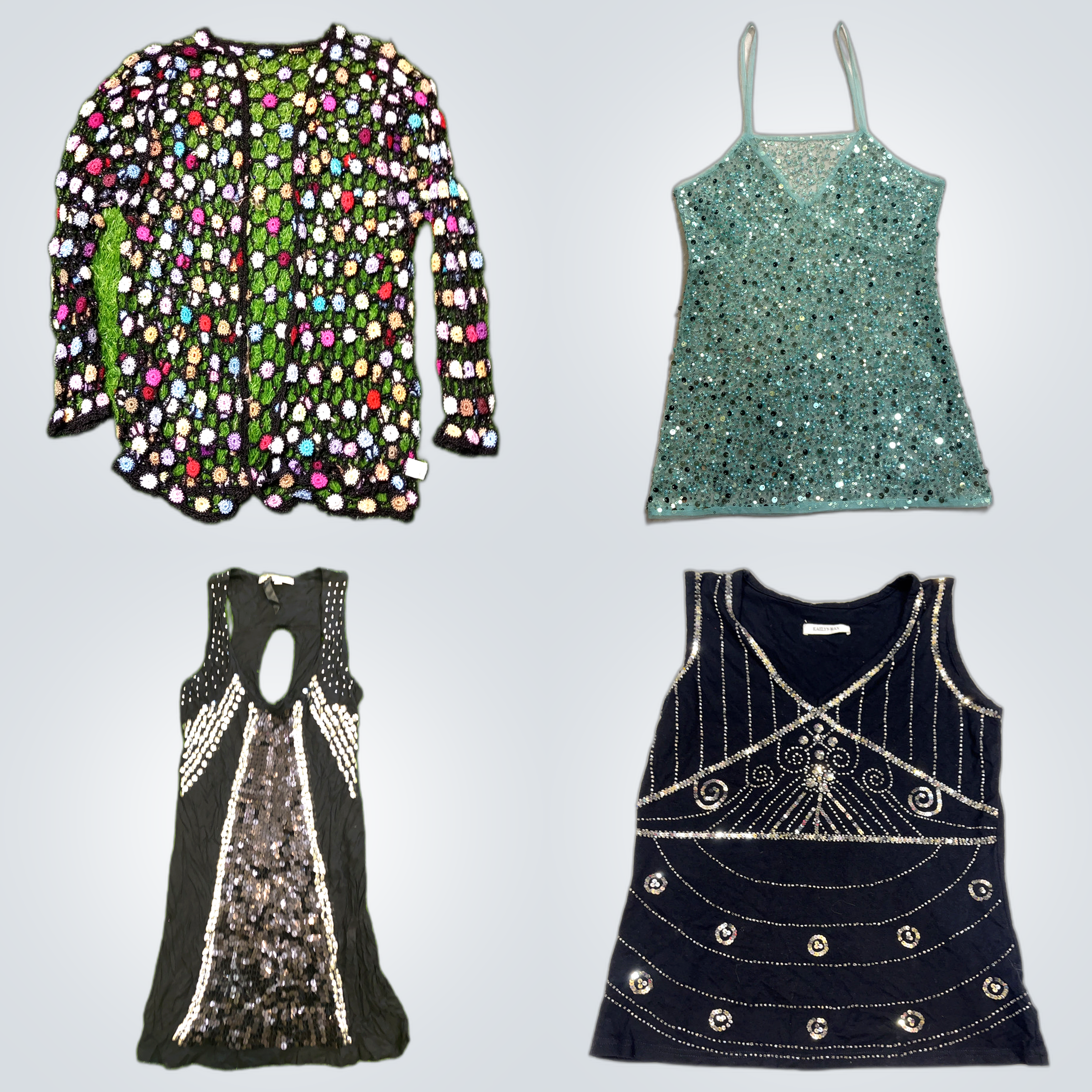 Ensemble de haut en sequins et en dentelle - Tally..