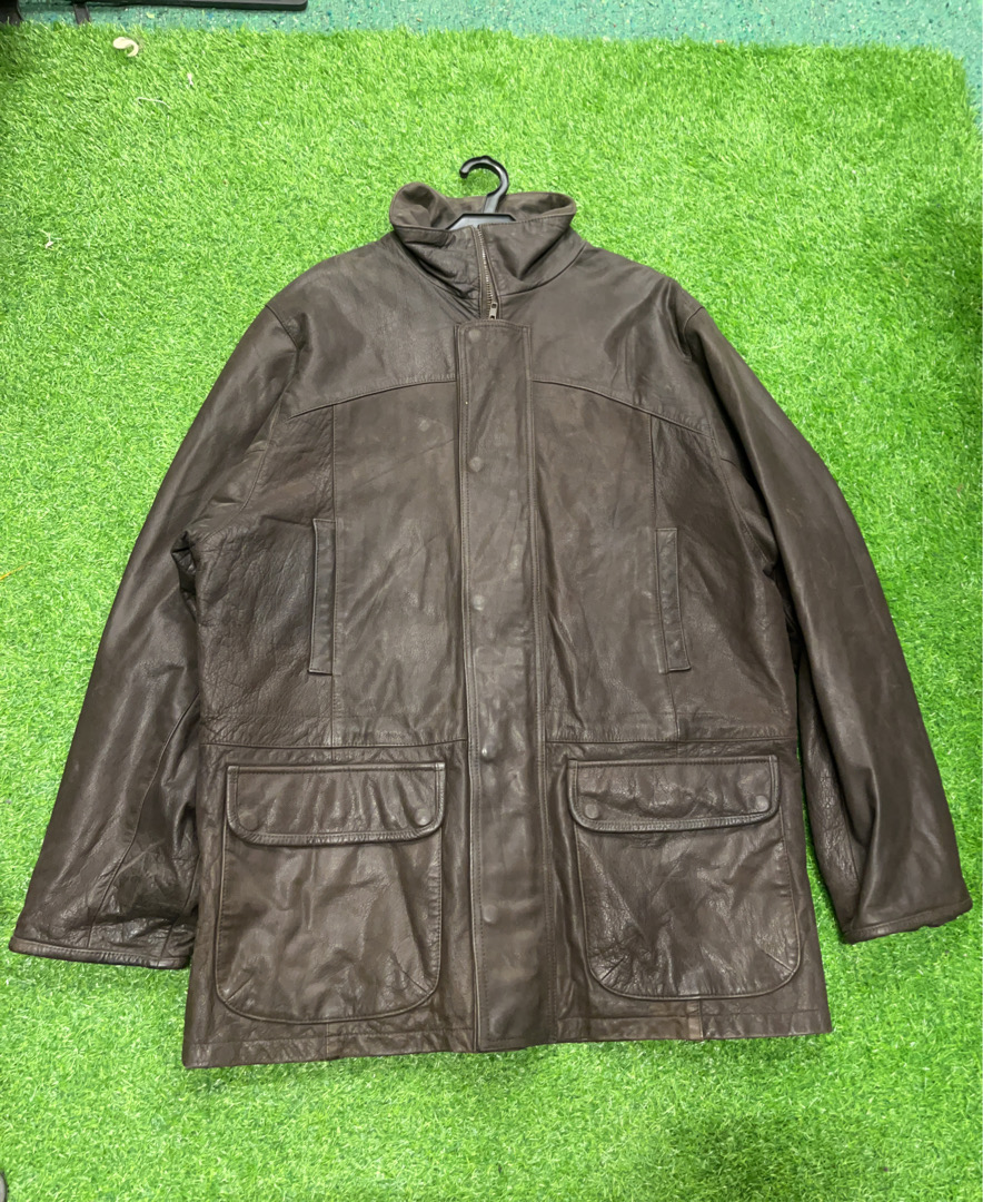 Giacca di pelle marrone