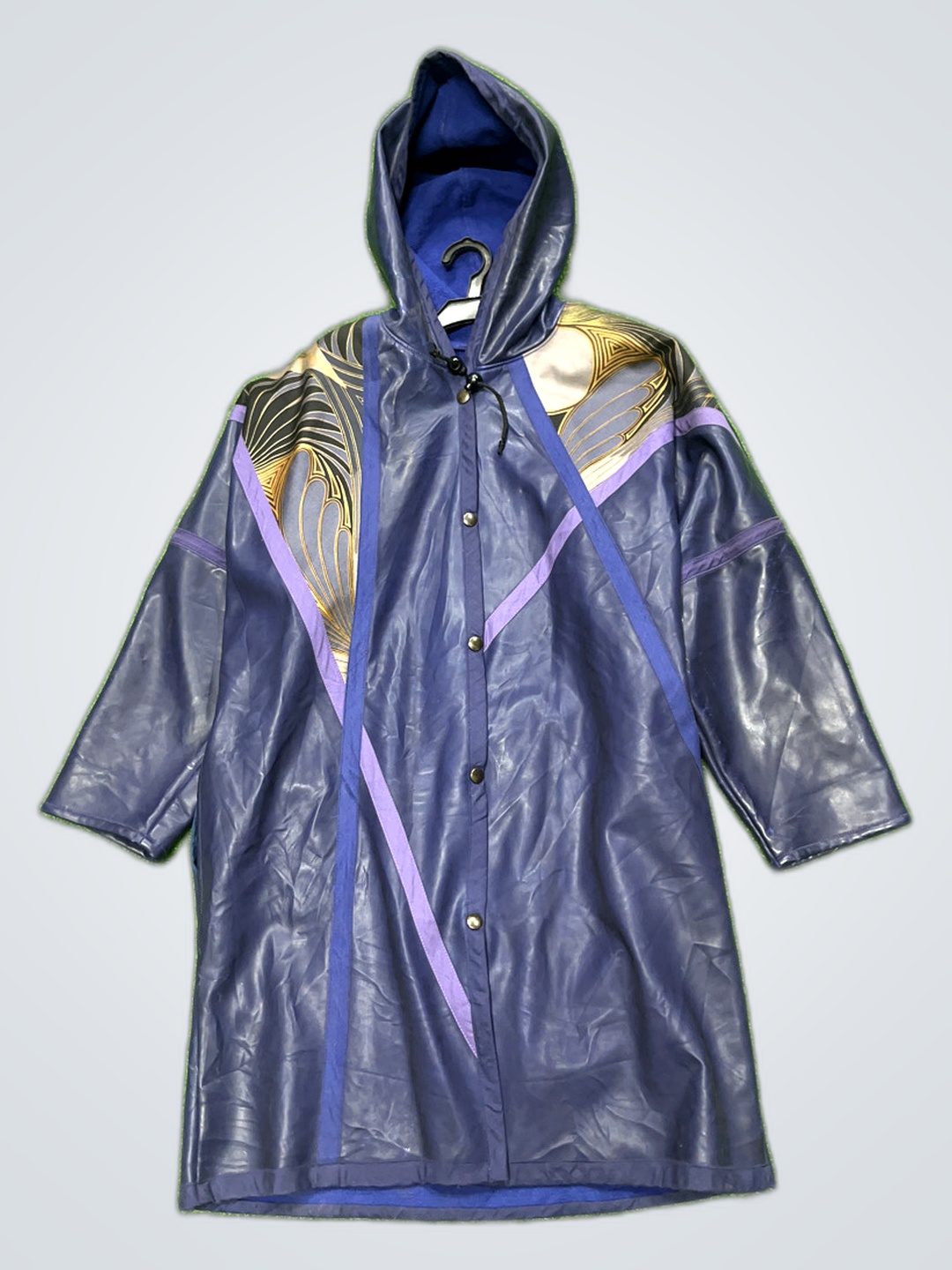 Imperméable à capuche bleu