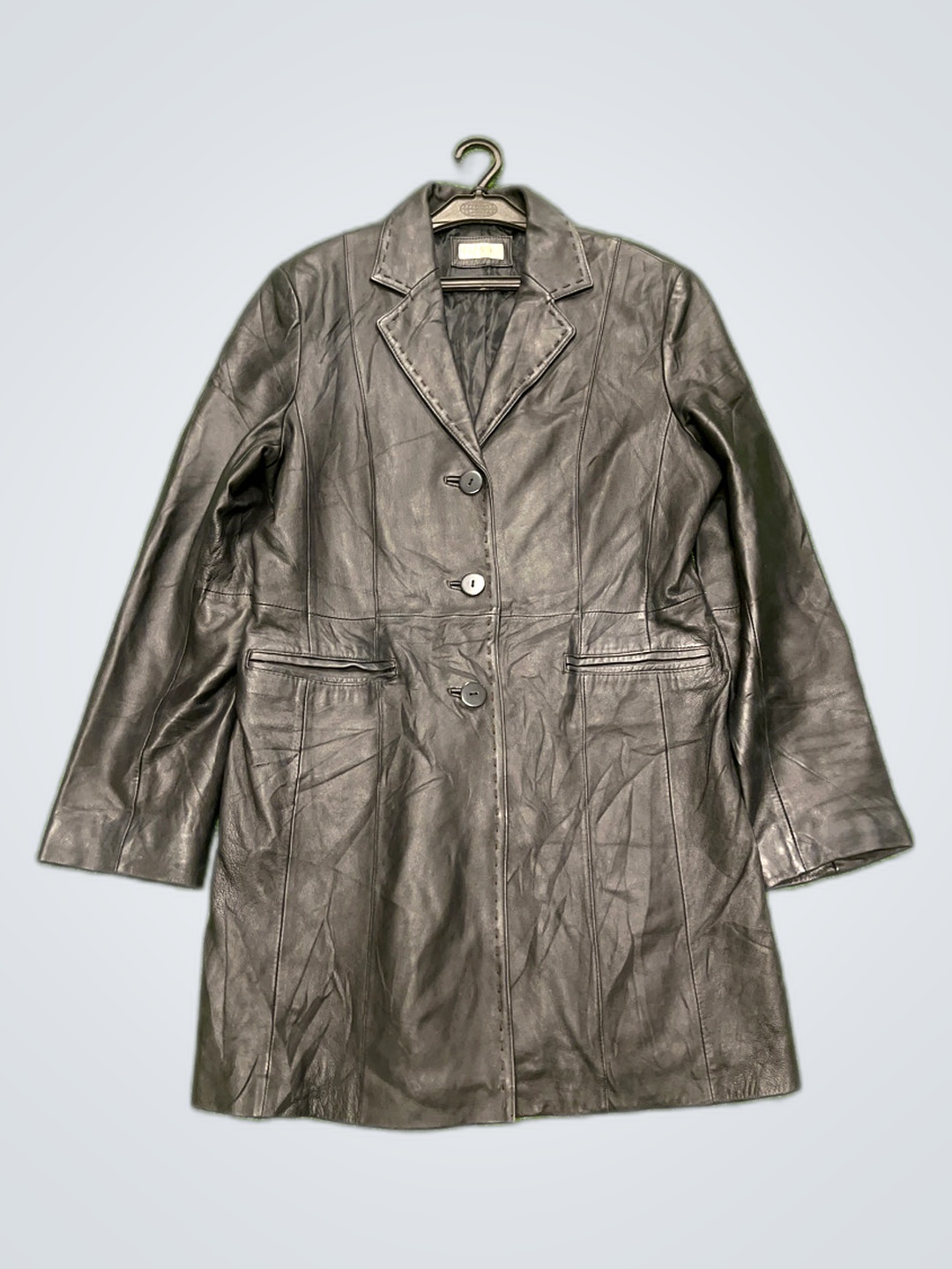 Casaco de Couro Preto