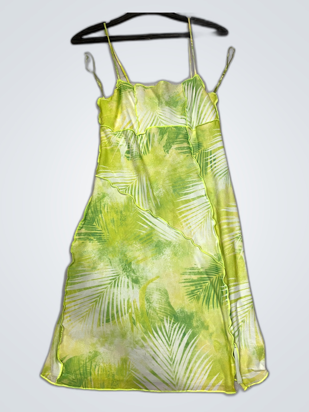 Bershka Green Tropical Dress