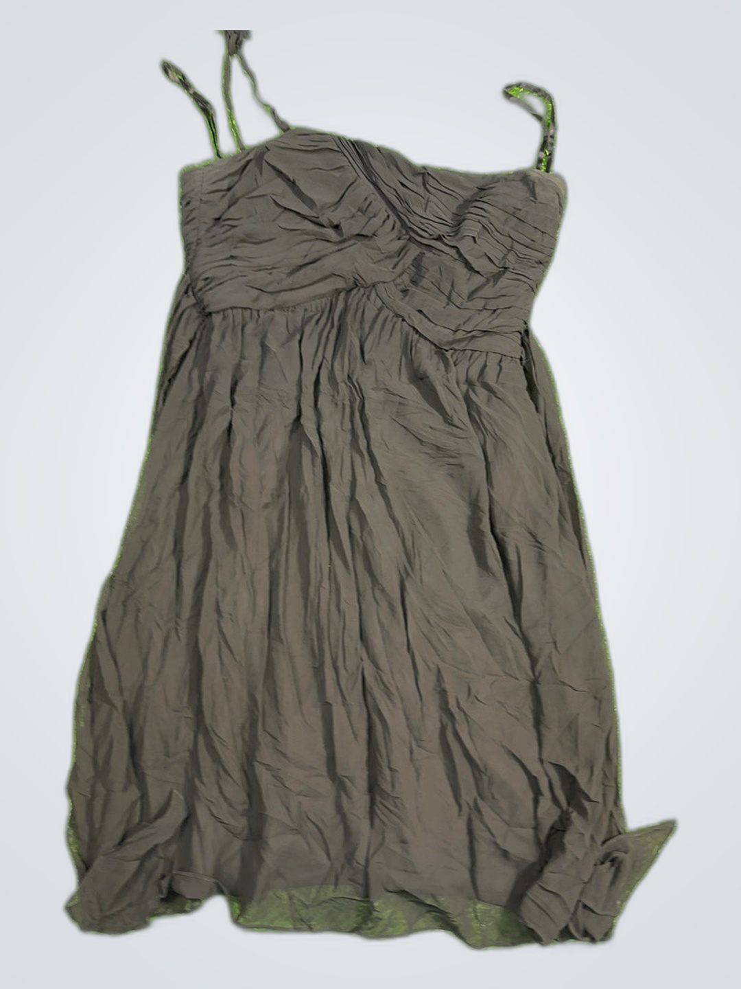 White Black Strapless Ruched Black Dress