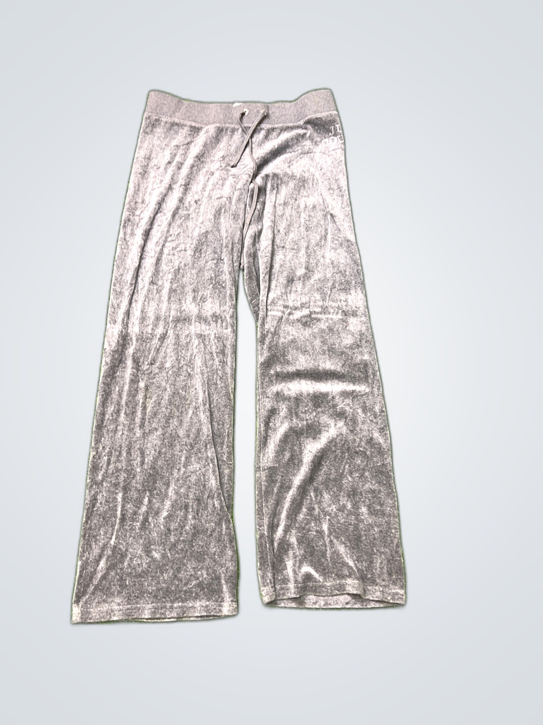 Gray Velour Track Pants