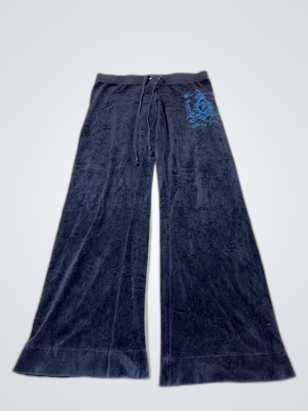 Pantalon en velours bleu foncé