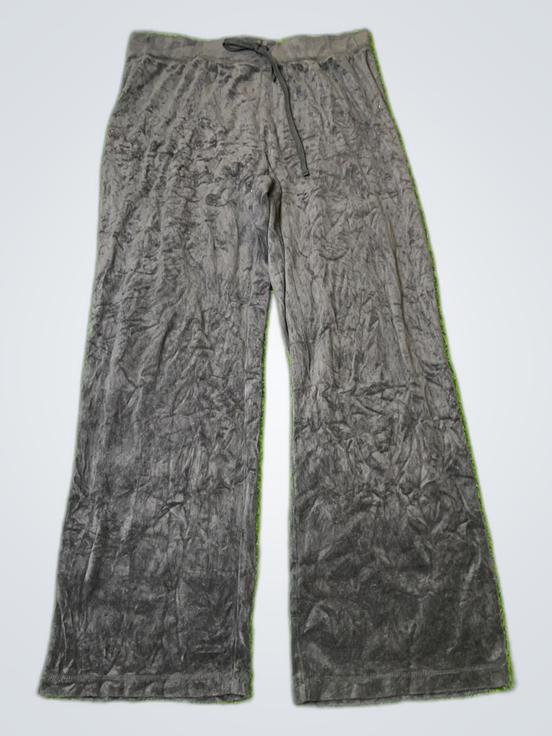 Gray Velour Track Pants