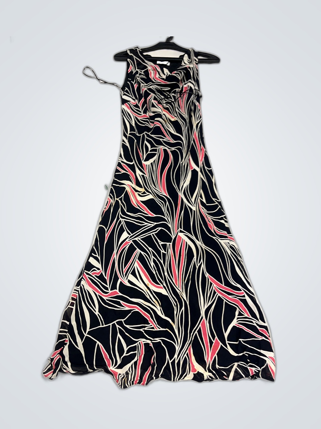Robe maxi florale noire et rose Petite Couture