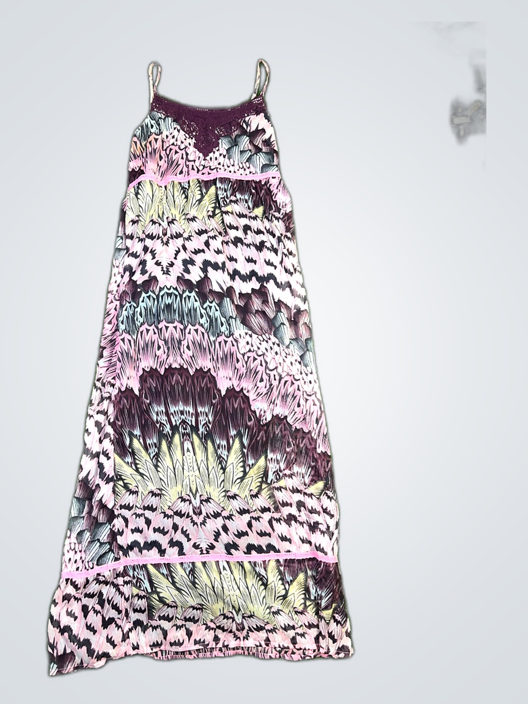 Pink Patterned Maxi Dress