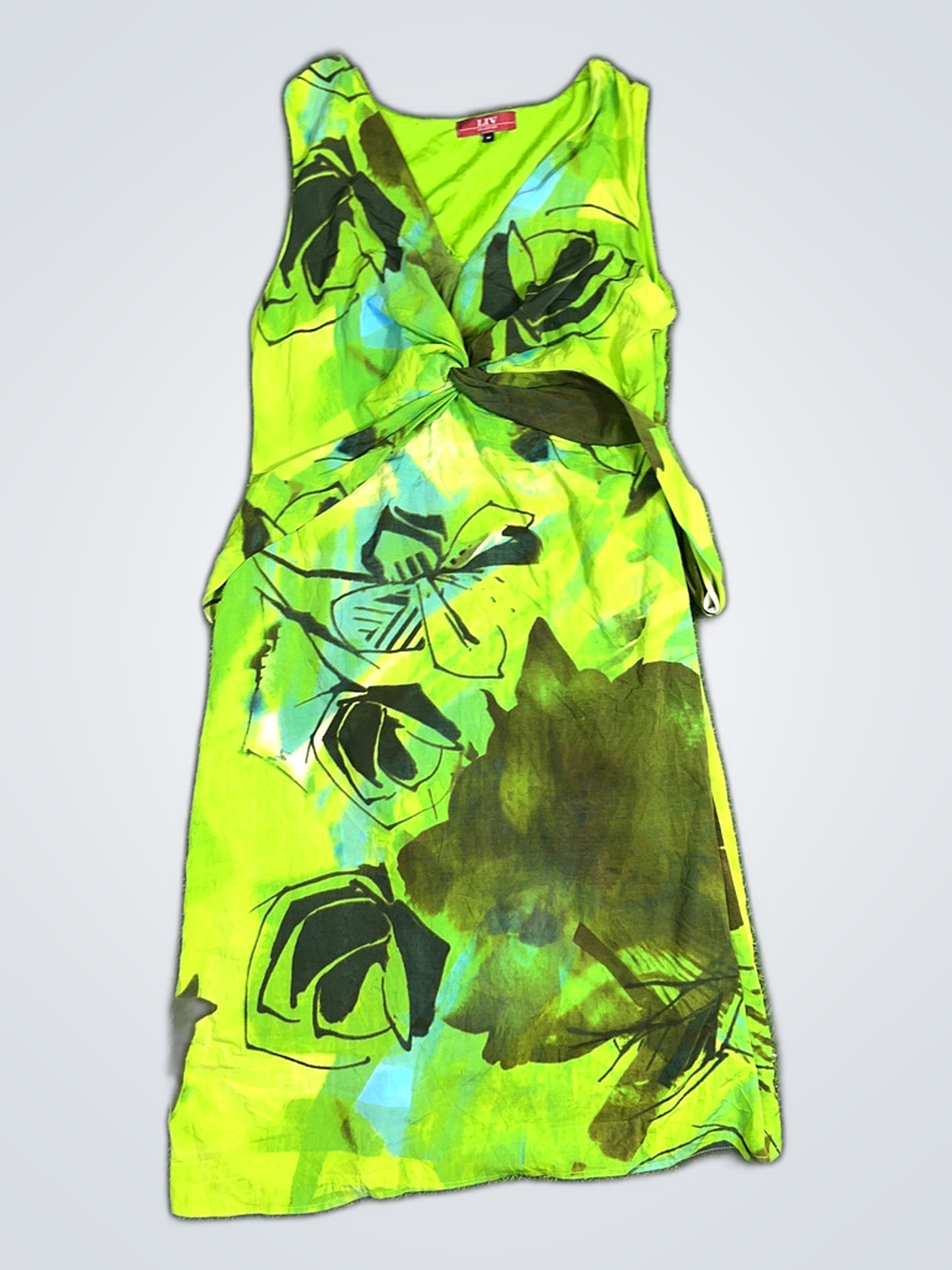 LIV Collection Green Floral Dress