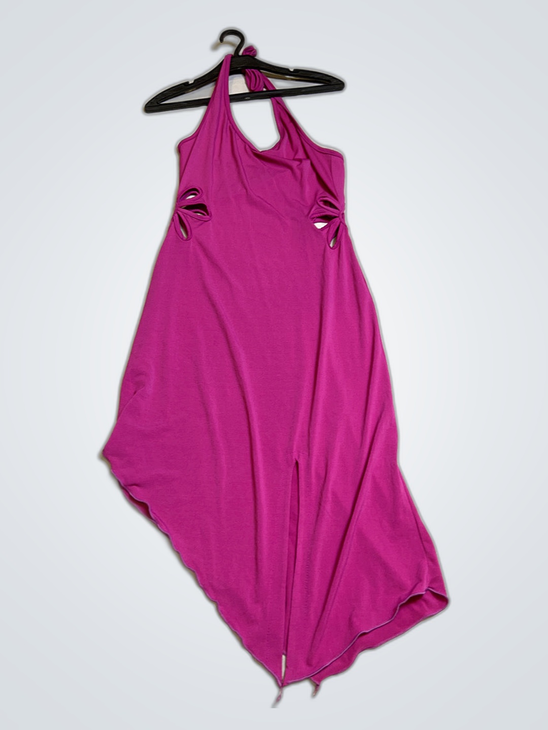 Vestido Rosa com Decote Halter