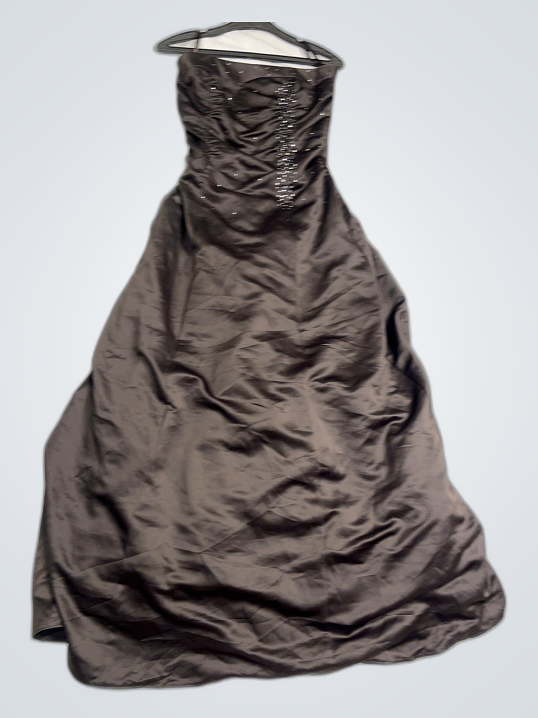 Mariposa Gray Strapless Evening Dress