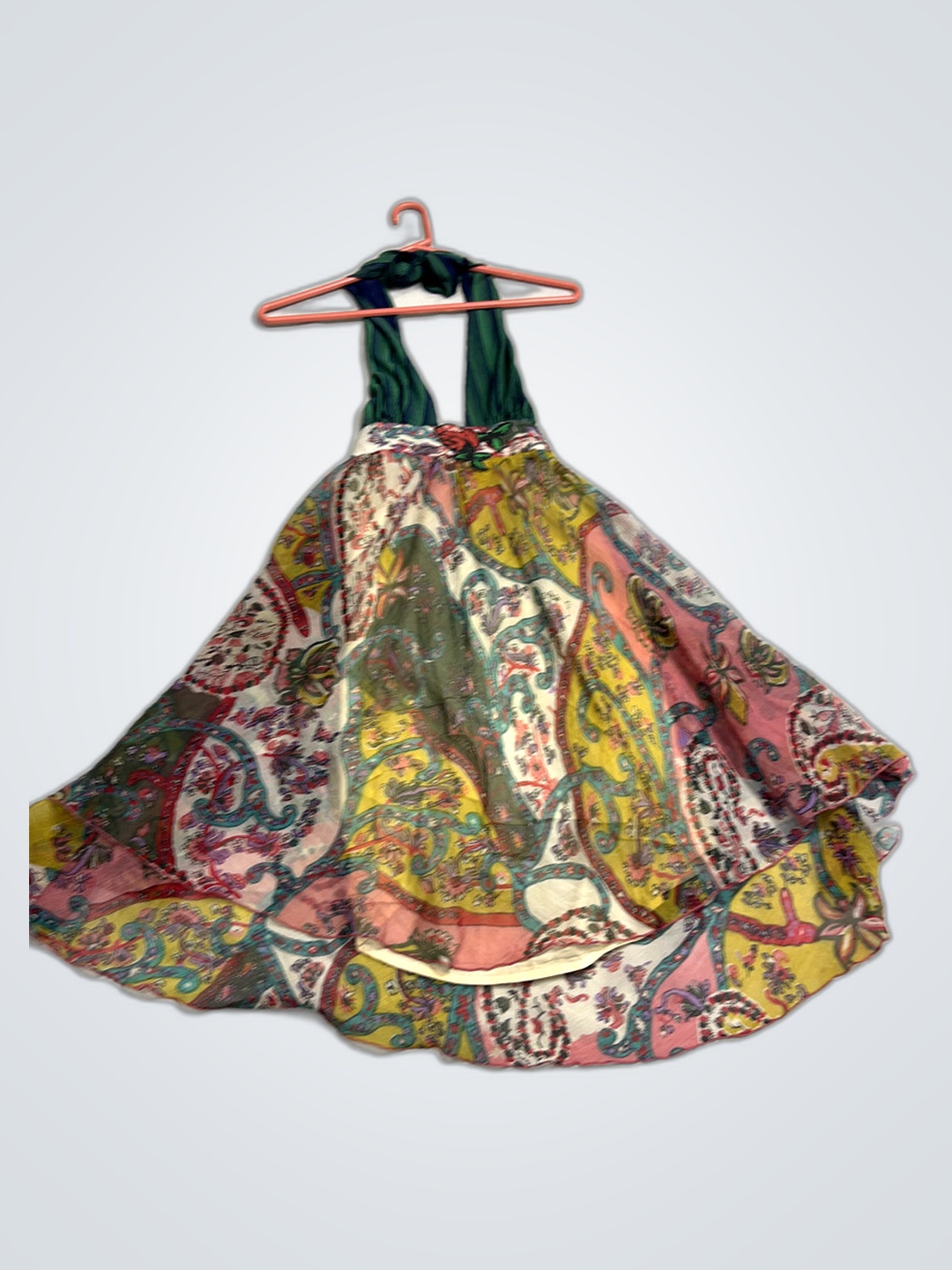 Cult Halter Neck Dress with Paisley Print