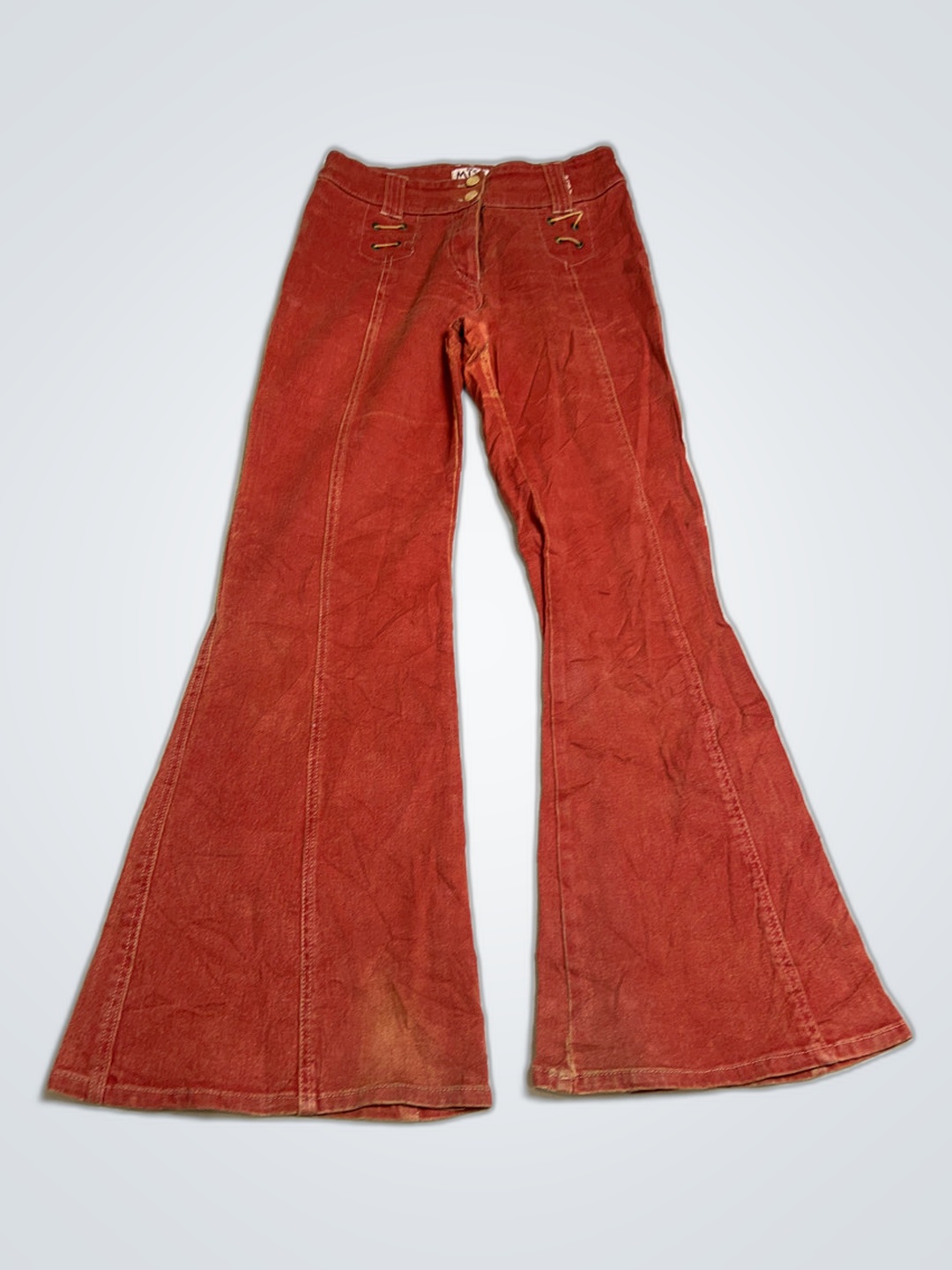 Miss Poppy Red Flare Jeans