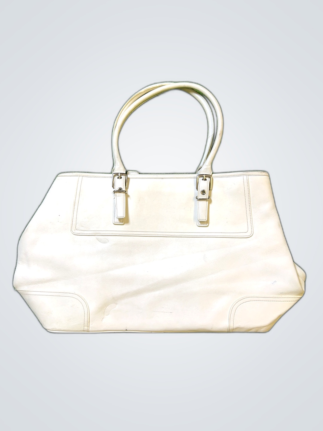 ホワイトレザー ハンドバッグ