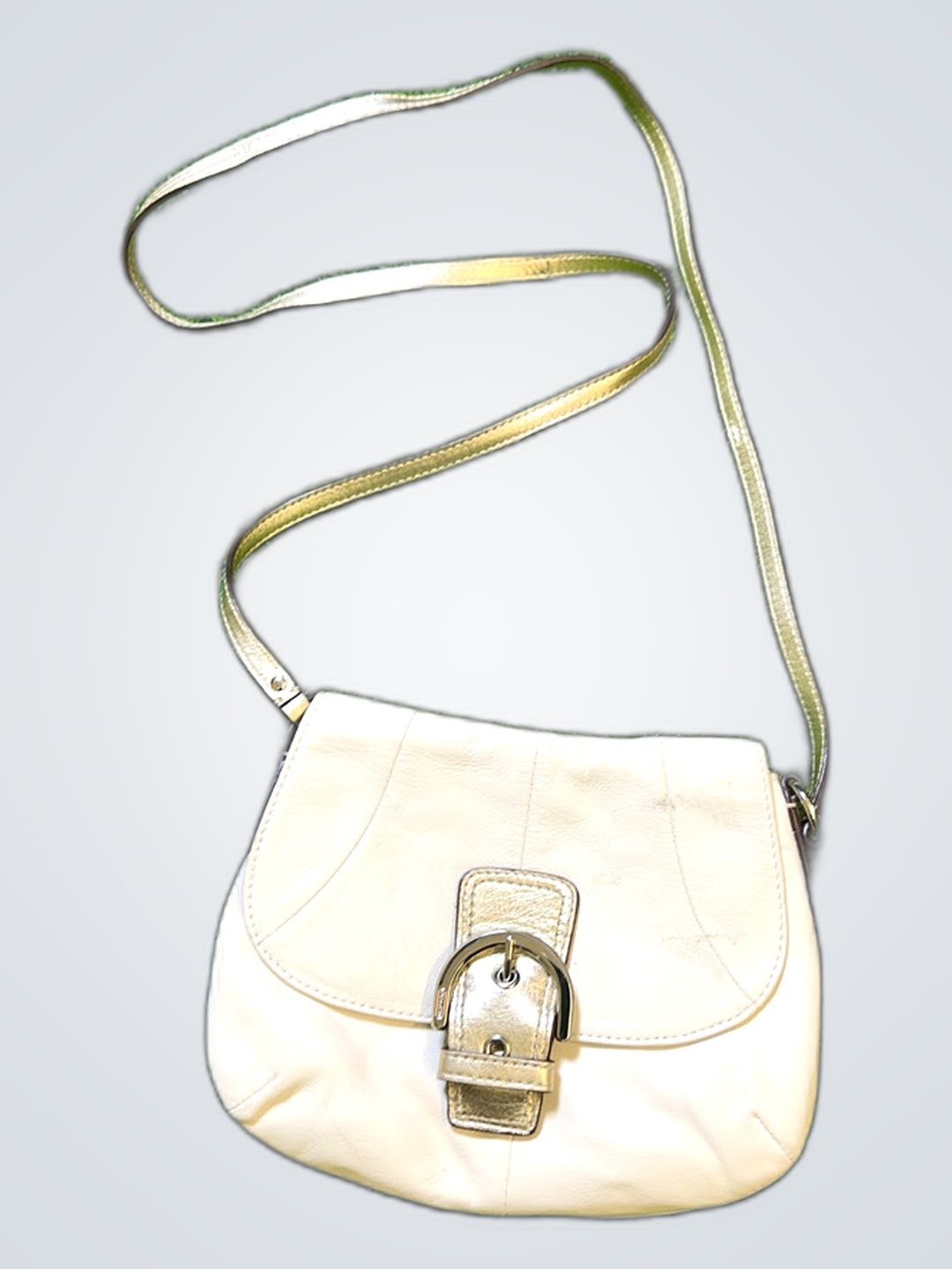 White Leather Shoulder Bag