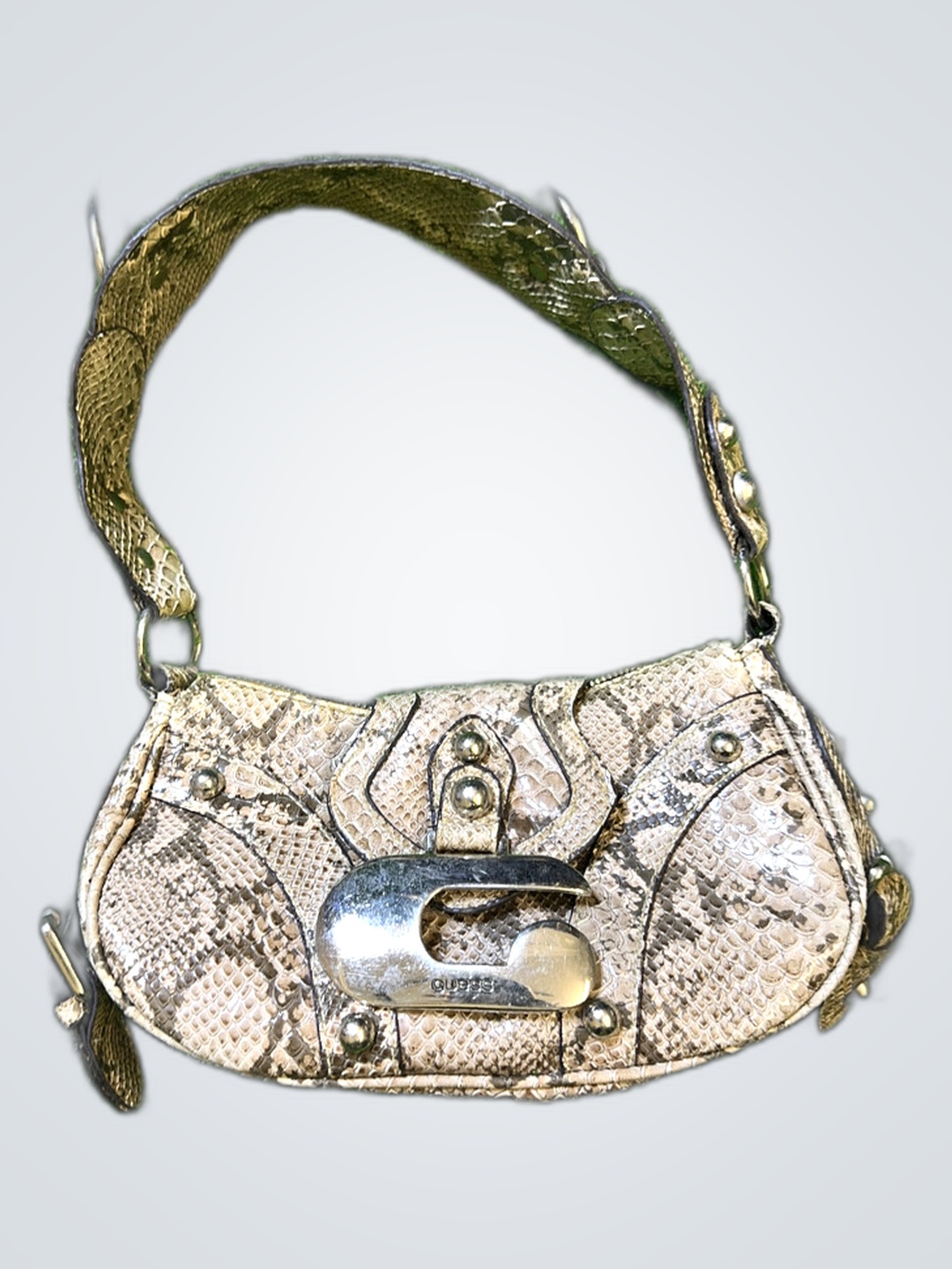 スネークスキンショルダーバッグ