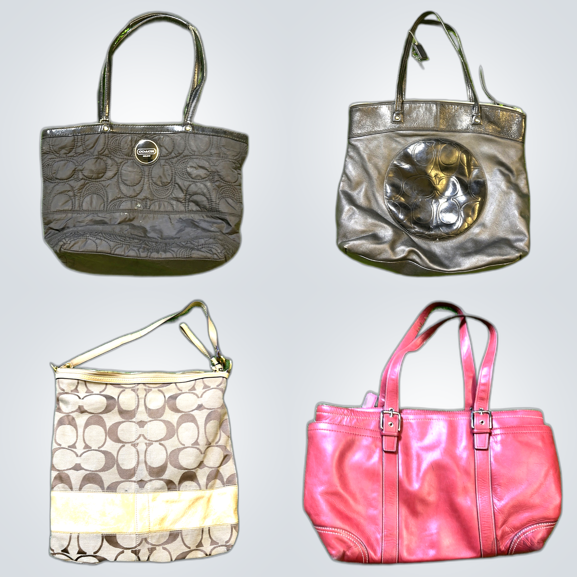 Coach Tote Handbag Bundle 10pcs Luxury Leather Tot..