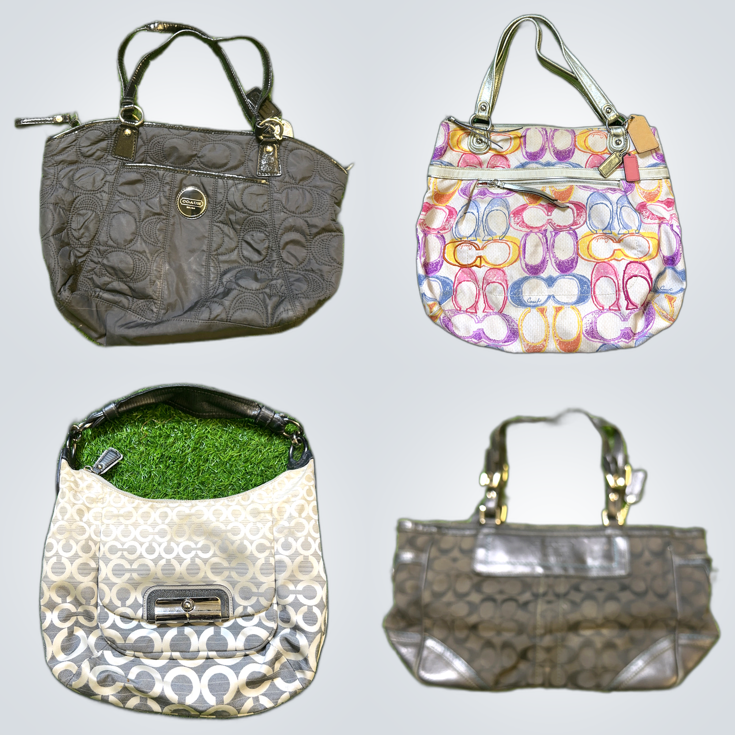 Coach Tote Handbag Bundle 10pcs Luxury Leather Tot..