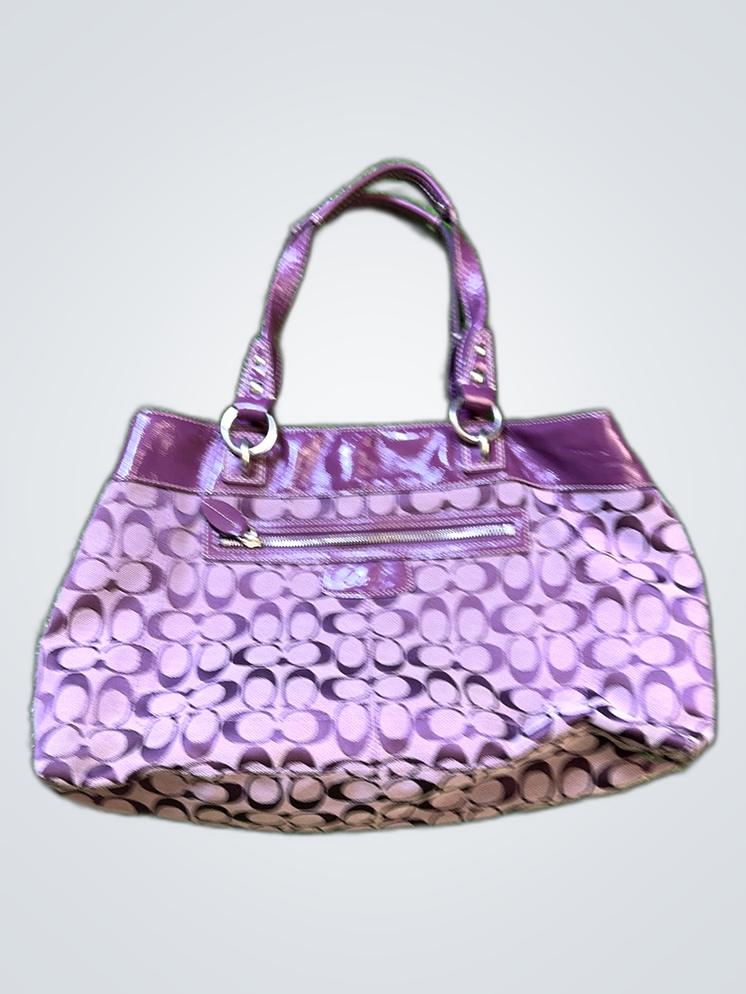 コーチ パープル ハンドバッグ