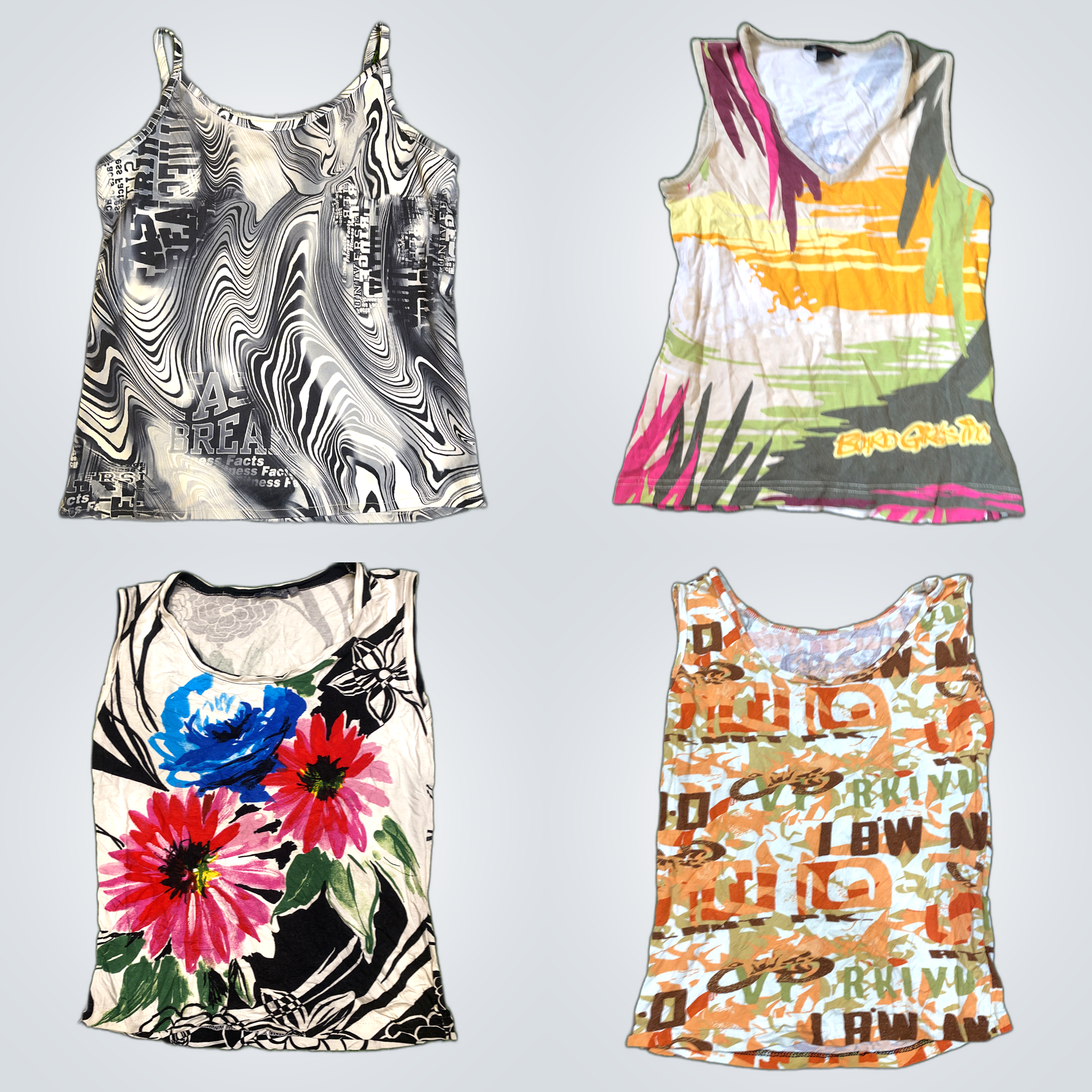 Ensemble de débardeurs graphiques - H&M, Marinello..