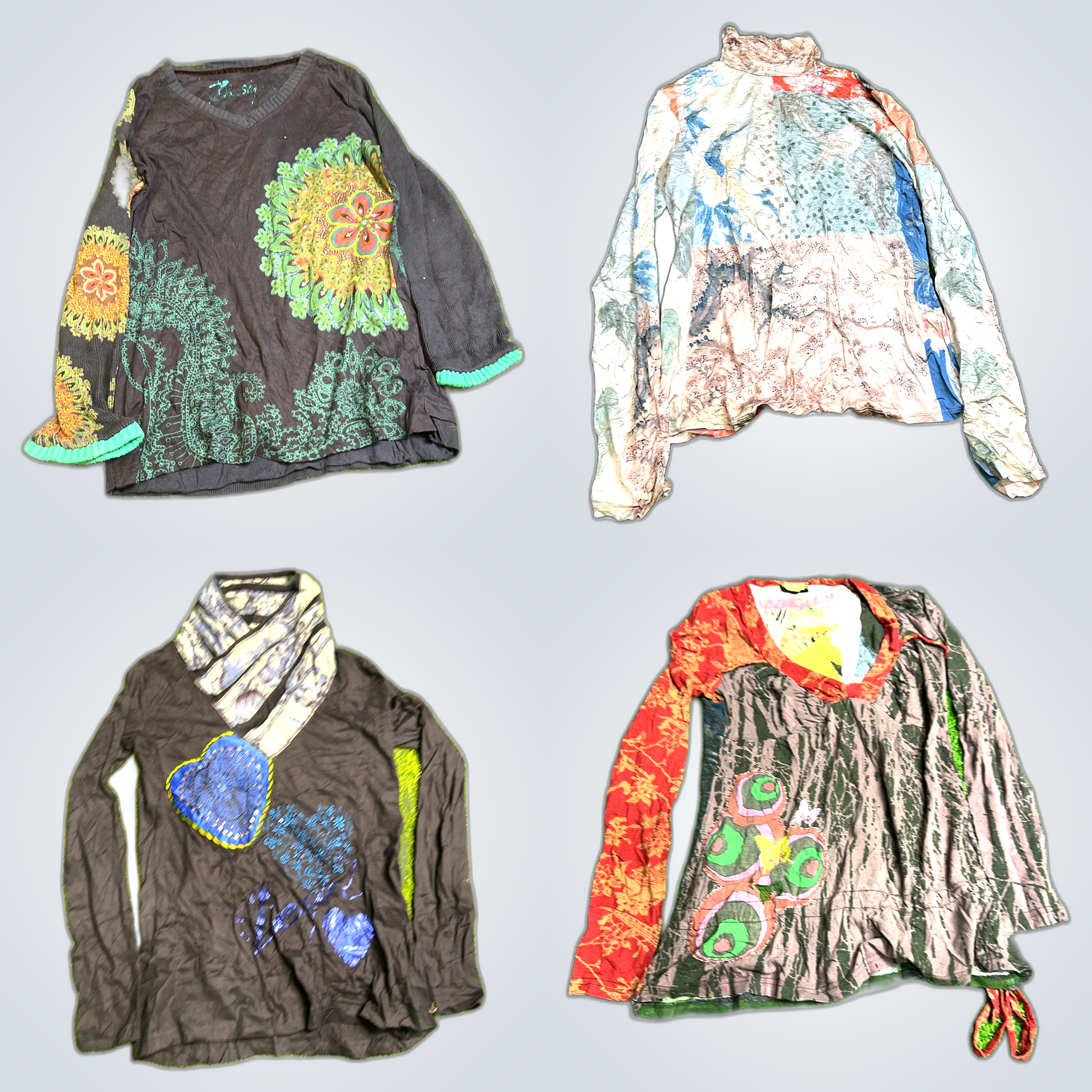 Desigual Printed Blouse Bundle - 10 Pc Women's Fas..