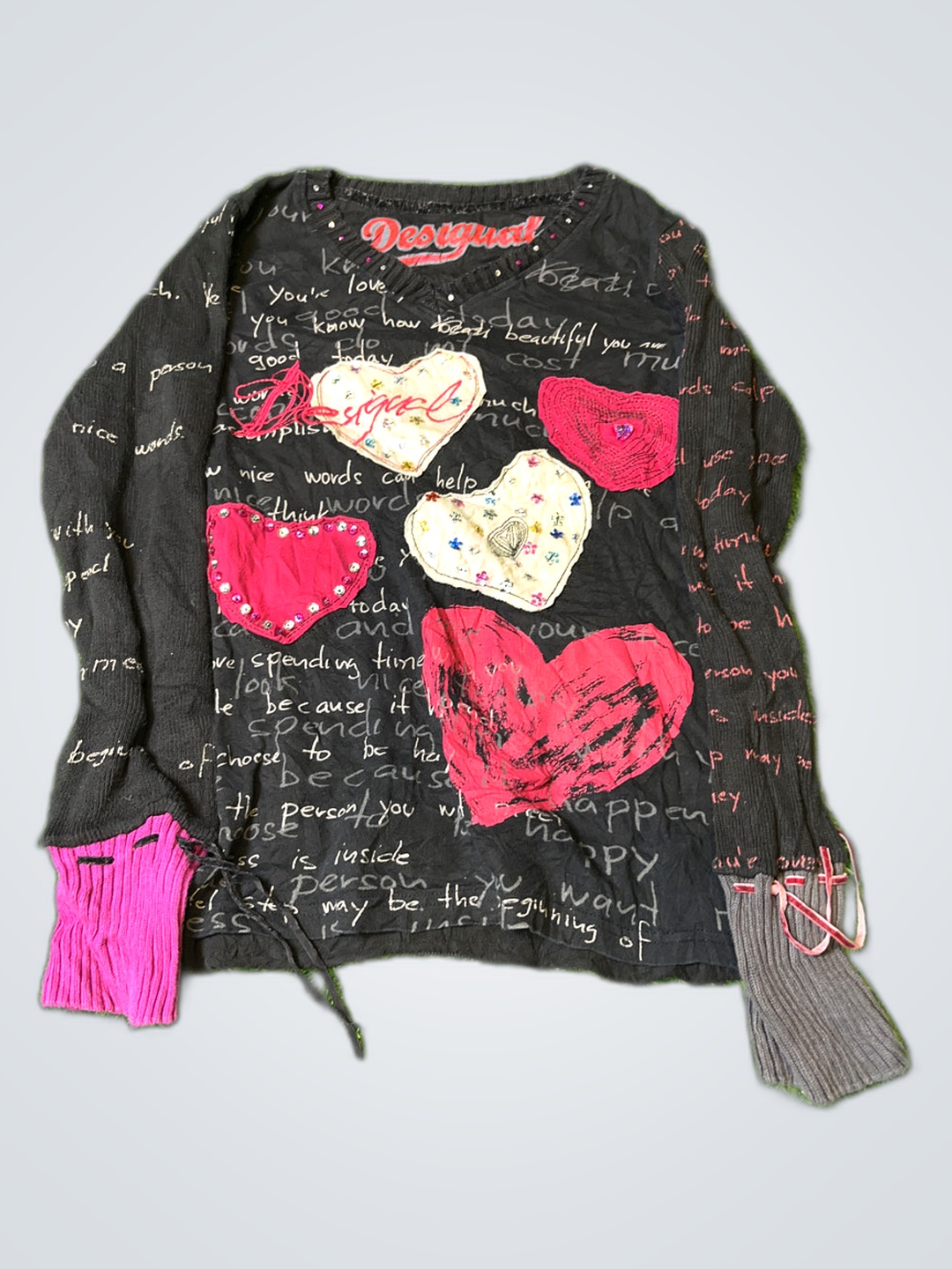 Desigual Heart Graphic Sweater