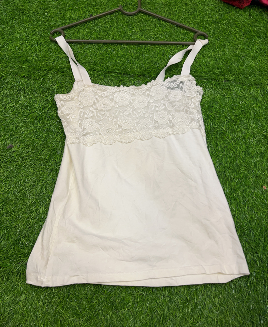 White Lace Trim Camisole