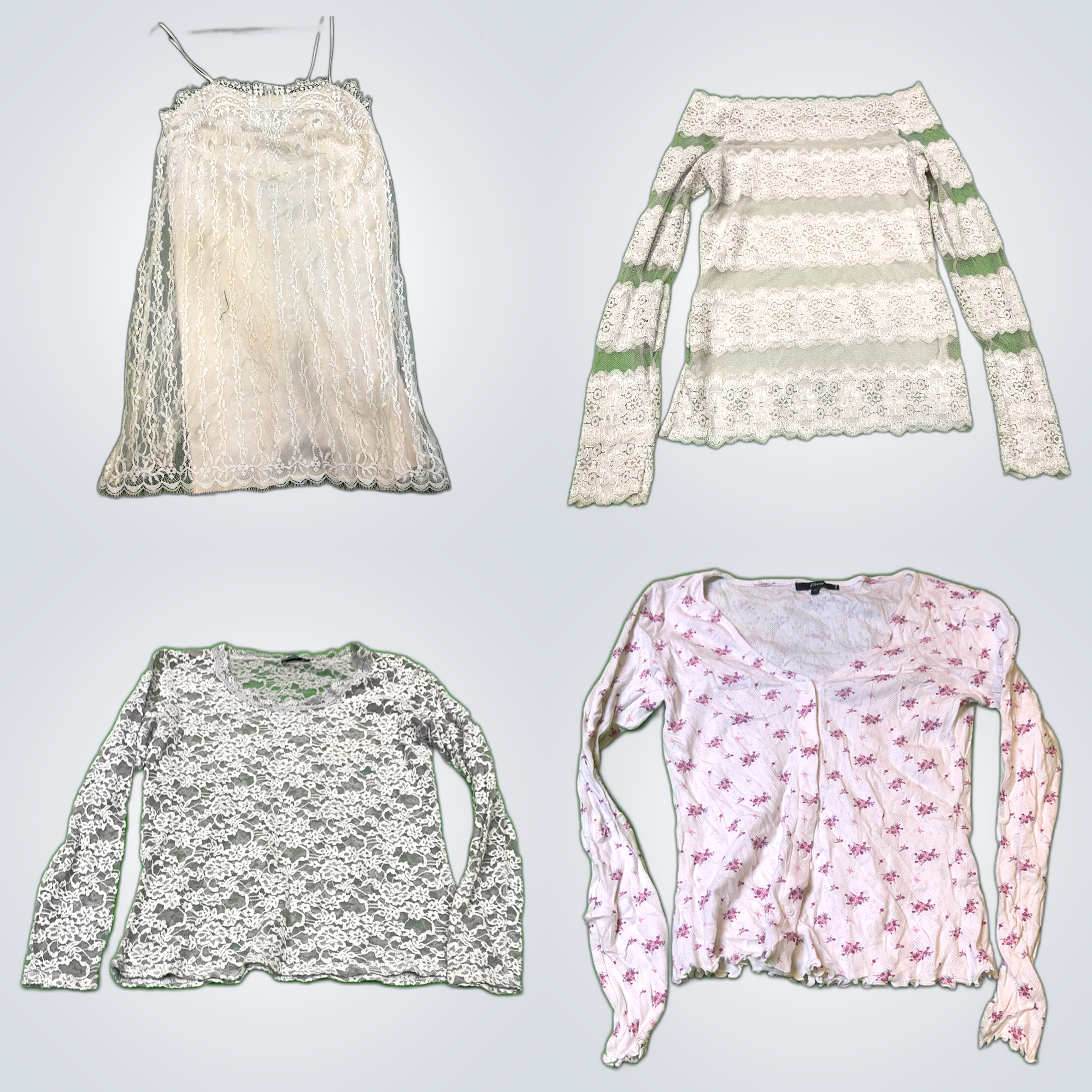 All things white- Basic y2k tops/blouse