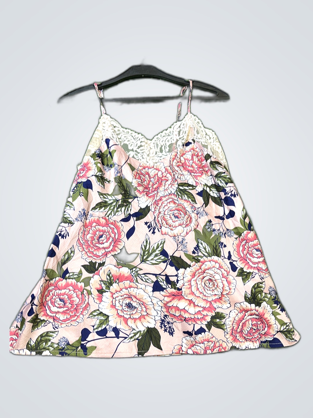 Floral Lace Trim Top