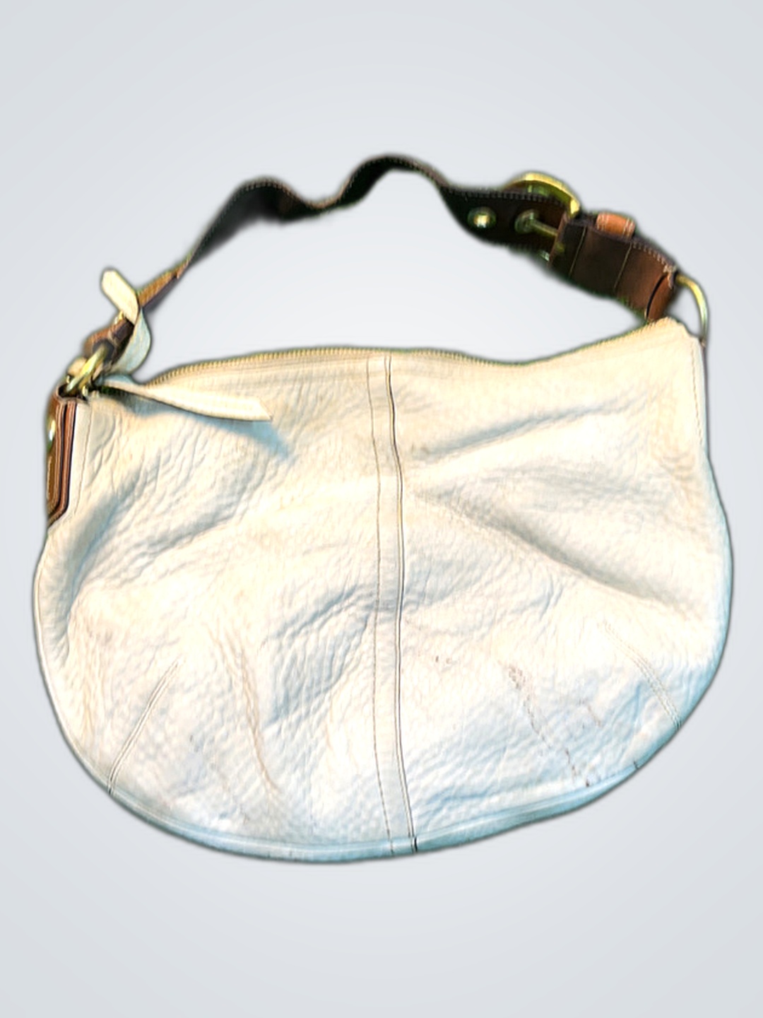 White Leather Shoulder Bag