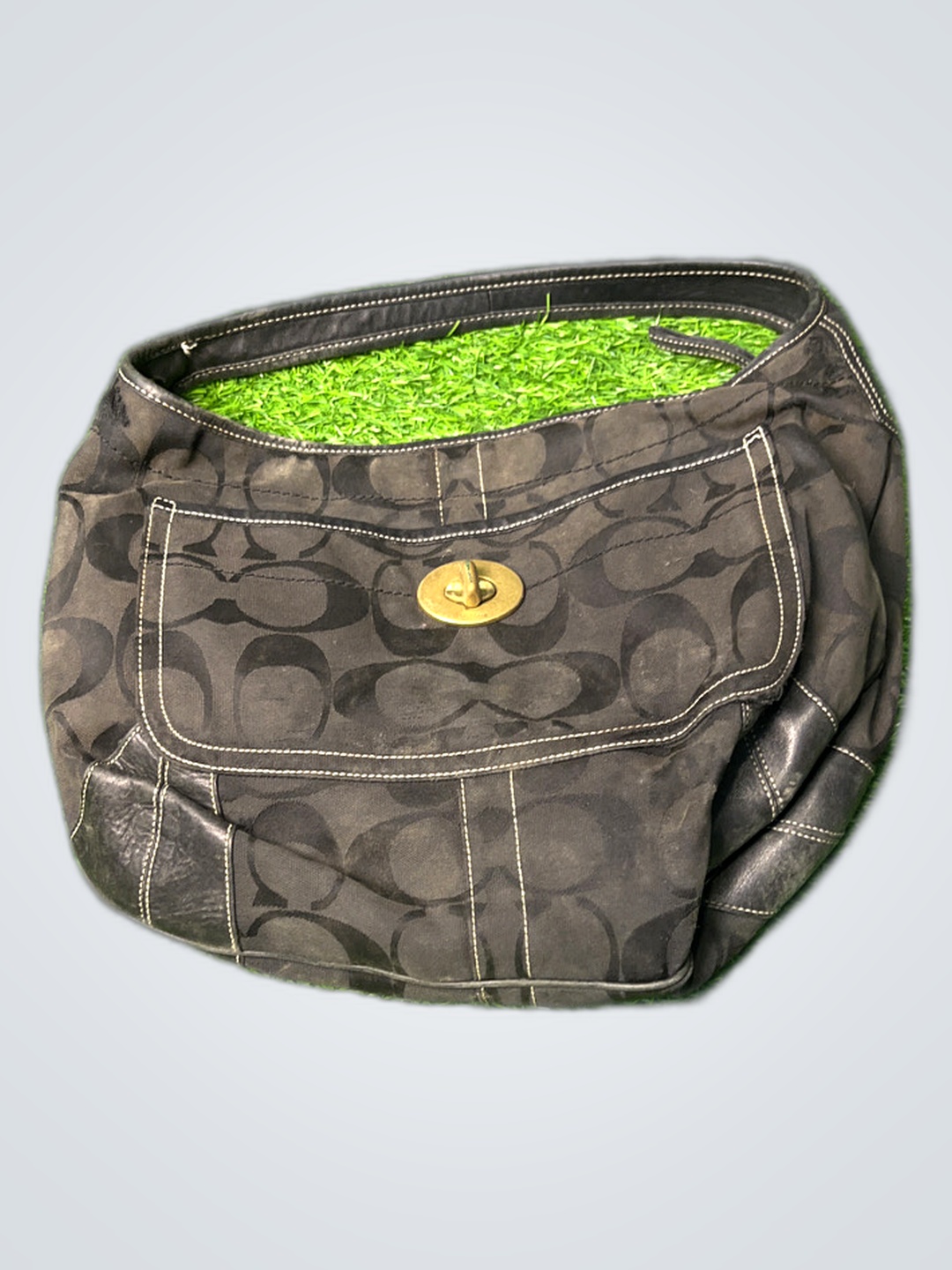 Borsa a spalla nera Coach