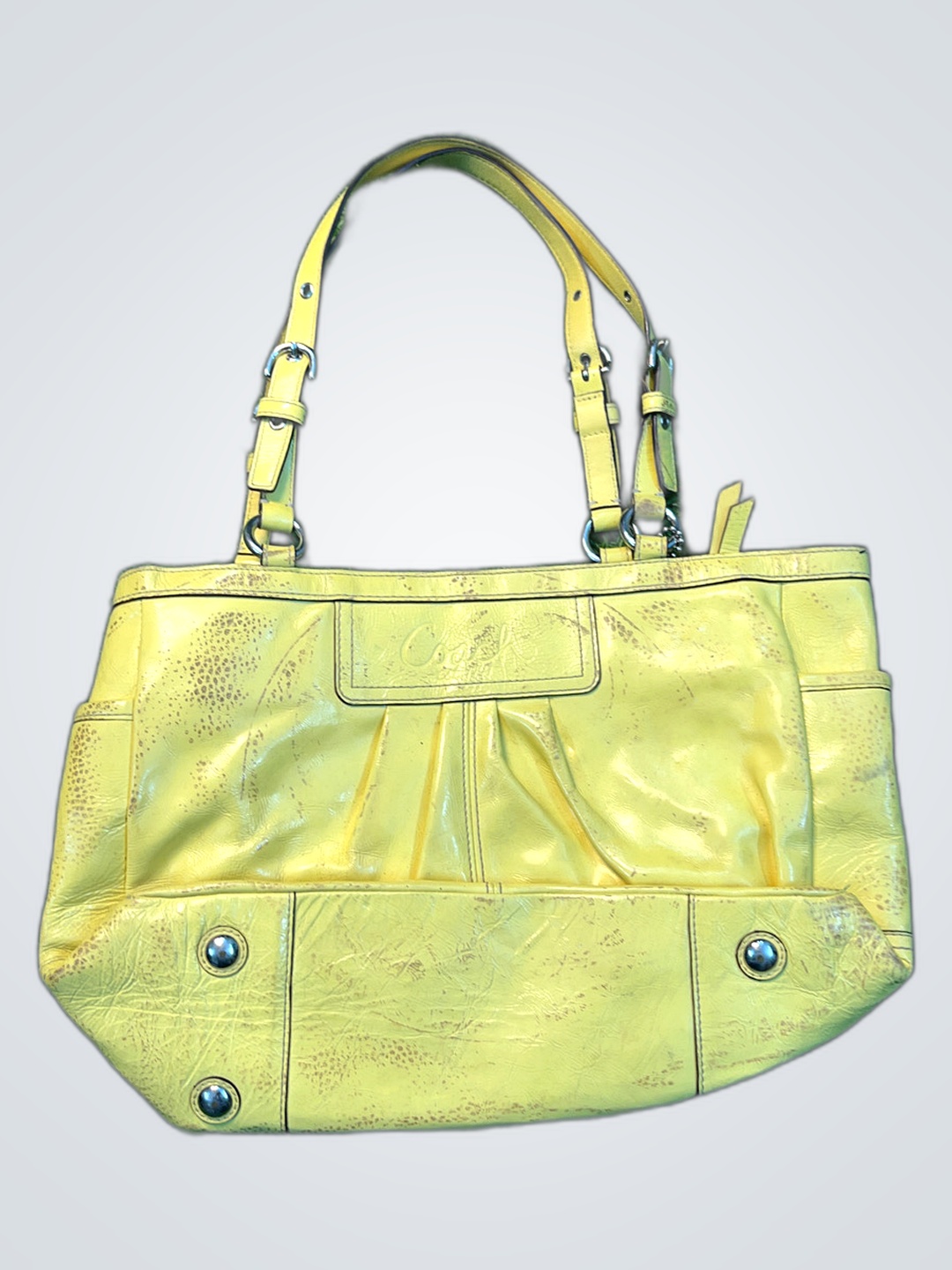 Coach Yellow Leather Handbag
