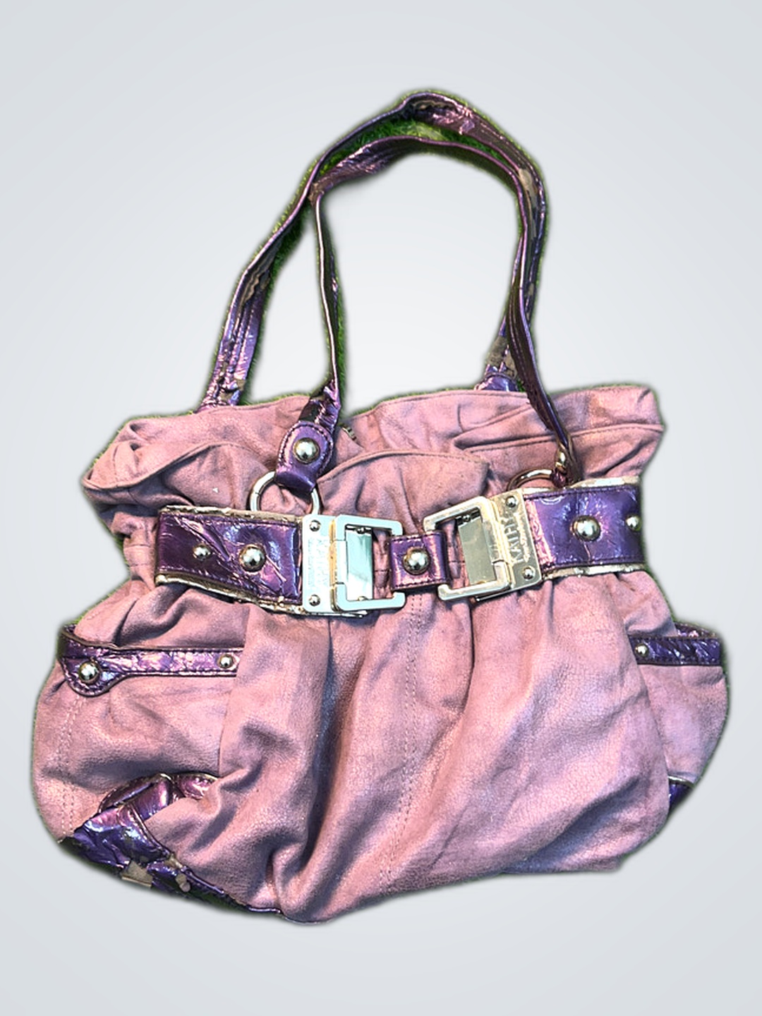 Kathy Purple Faux Leather Tote Bag